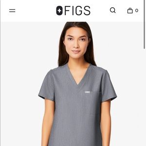 Figs Catarina One Pocket Scrub Top size small in graphite